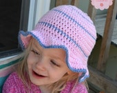 Simple & Sweet Sun Hat Crochet Pattern - Sizes 3 months to Adult  (PATTERNS ONLY)