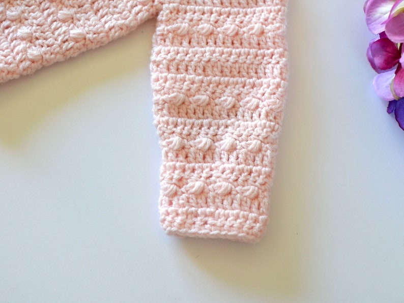 Little Bean Baby Girl Cardigan Sweater Crochet Pattern PATTERN ONLY image 2