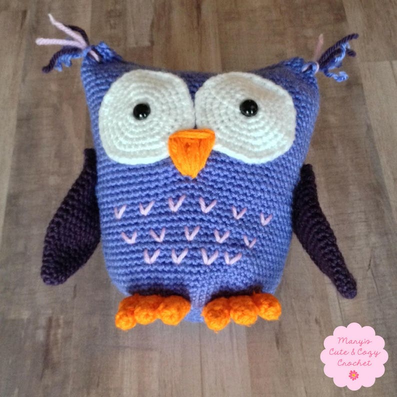 Miss Olivia the Owl Crochet Amigurumi Pattern PATTERN ONLY image 1