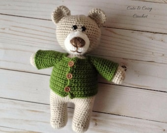 Freddy the Teddy Crochet Amigurumi Pattern (MODÈLE UNIQUEMENT)