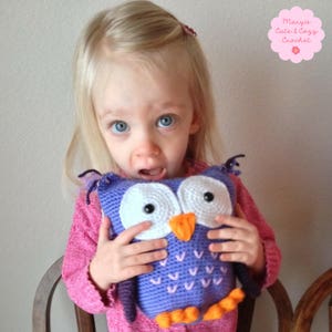 Miss Olivia the Owl Crochet Amigurumi Pattern PATTERN ONLY image 2