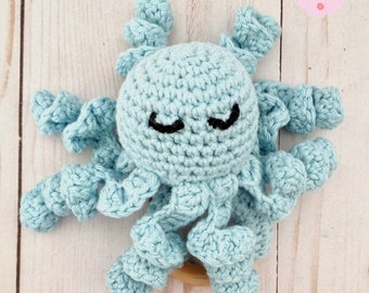 Olly the Octopus Teething Ring (PATTERN ONLY)