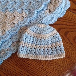 Baby Boy Blue Crochet Beanie (PATTERN ONLY)