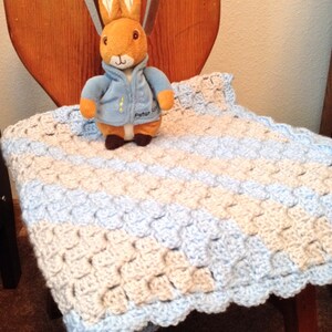 Baby Boy Blue Blanket PATTERN ONLY image 2