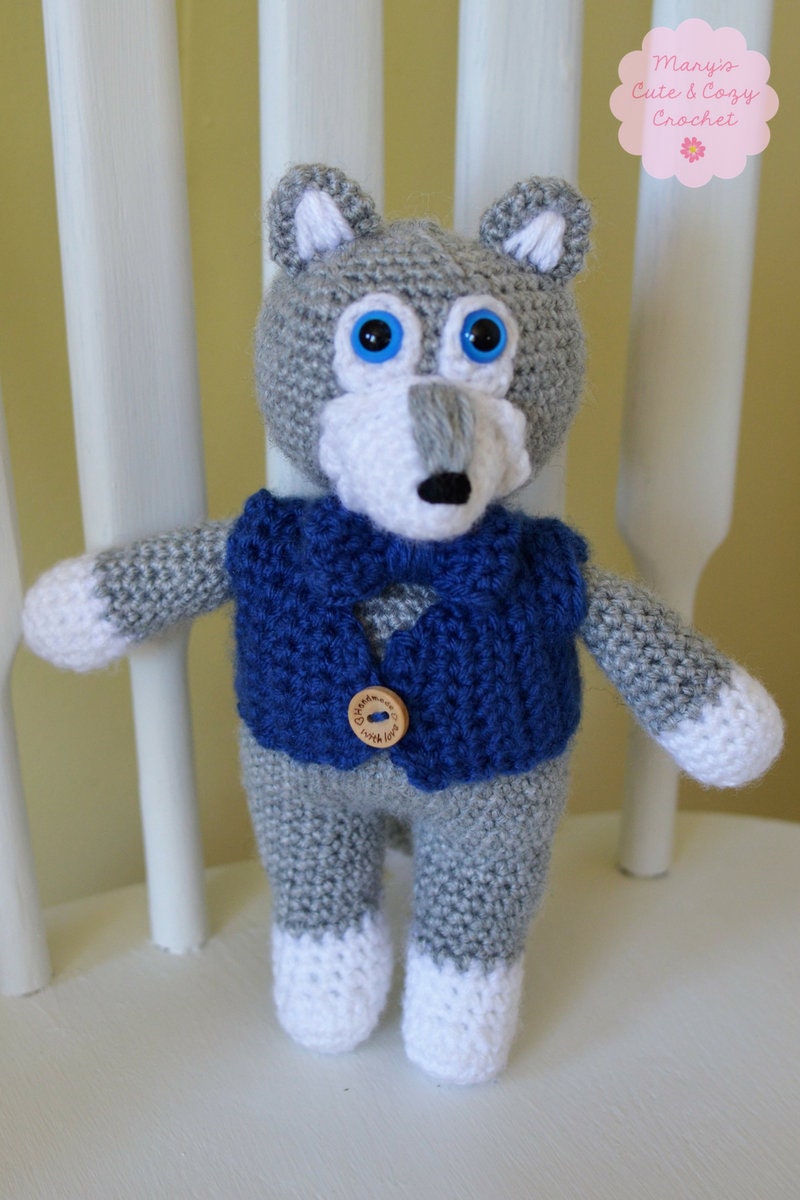 38 Wolf Crochet Patterns to Stitch for Woodland Decor, Gifts, and Amigurumi Displays 30 Wesley the Wolf Crochet Amigurumi Pattern (pattern Only)