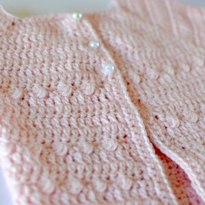 Little Bean Baby Girl Cardigan Sweater Crochet Pattern PATTERN ONLY image 3