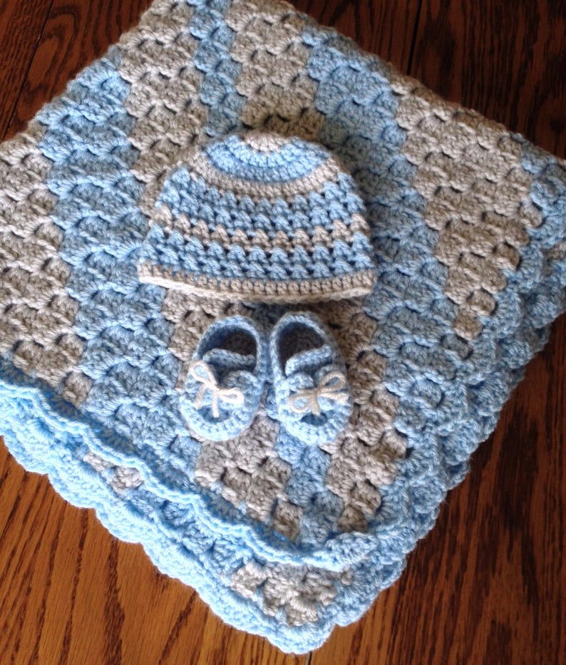 Baby Boy Blue Crochet Pattern Set PATTERNS ONLY image 2