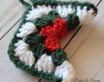 Granny Stocking Ornament Crochet Pattern (PATTERN ONLY)