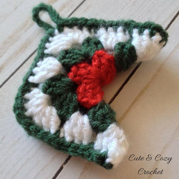 Granny Stocking Ornament Crochet Pattern (PATTERN ONLY)