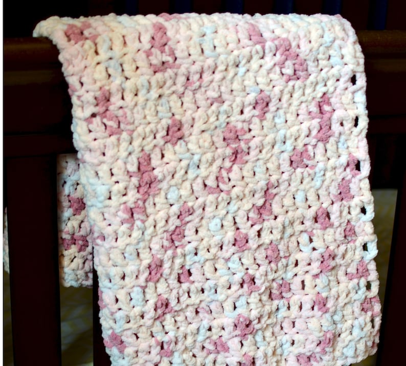 Quick & Easy Super Bulky Chunky Baby Blanket Beginner Crochet Pattern