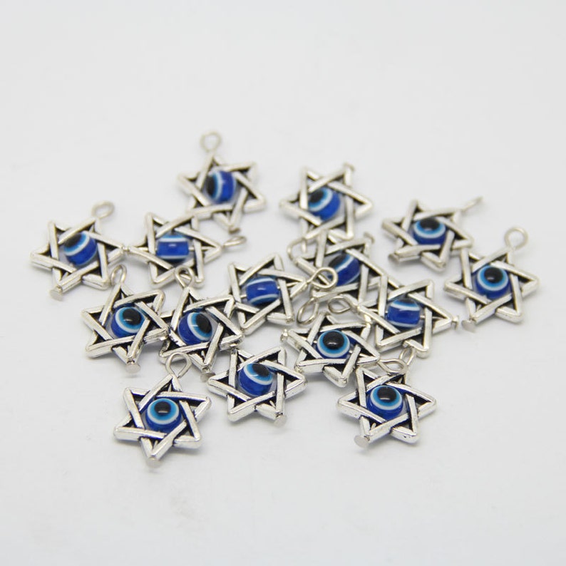 Israel Jewish Judaica Jewelry /"LUCKY EYE/" Star of David Black Beaded Bracelets