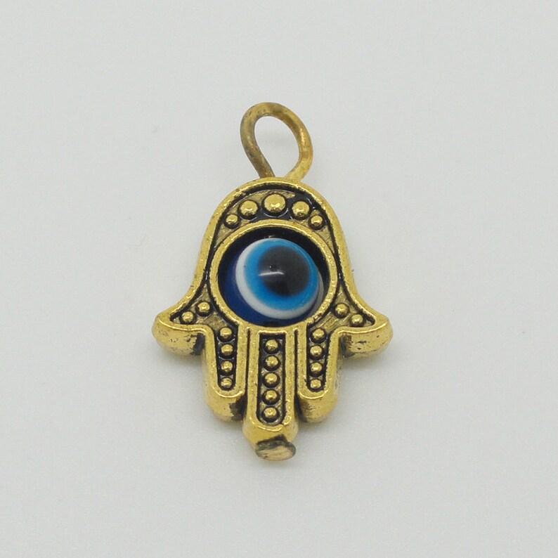 12*14MM Hand Fatima Pendant Resin Mini Hamsa Charm Synthetic beads gifts 20pcs