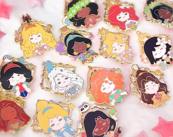 Pin de esmalte de princesa Disney clásica