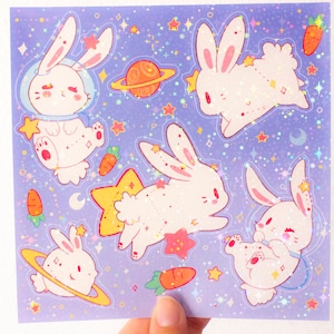 Cosmic Rabbits -  Sticker Sheet