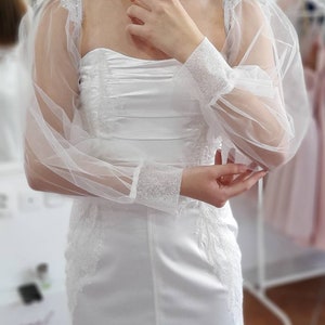 Detachable Bridal Puff Sleeves – Balloon Sleeves for Wedding Dress