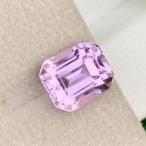 Neon Pink Kunzite Gemstone: Emerald Cut, 4.40 CT, Afghanistan