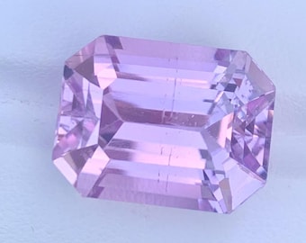27.60 CT Pink Kunzite Gemstone: Emerald Cut, Afghanistan Origin