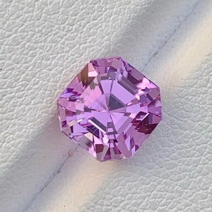Pink Kunzite Gemstone: 4.05 ct Faceted Asher Cut Loose Stone