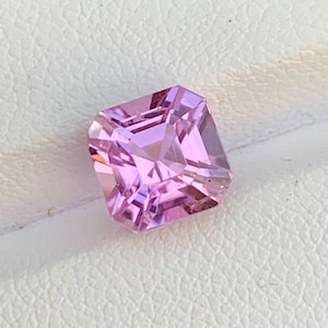 Pink Kunzite Gemstone: 3.20 ct Faceted Asher Cut, September Birthstone