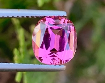 Pink Tourmaline Gemstone: 2.70CT AAA Cushion Cut, Afghanistan