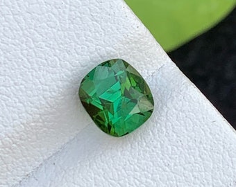 Zielony turmalin: 1,75 CT szlif poduszkowy, Afganistan