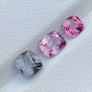 Pink,grey, lilac Spinel Stone lot, Faceted Spinel Gemstone lot, Spinel Ring Stone, 2.45 CT