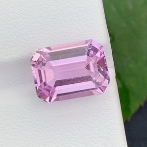Light Pink Kunzite Gemstone: Emerald Cut, 7.80 CT Loose Stone