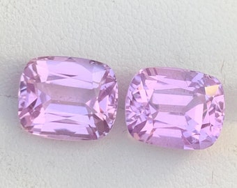 Pink Kunzit Paar: 12.15 CT, Edelsteine im Kissenschliff
