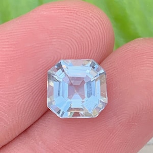 Aquamarine Loose Gemstone, Perfect Asscher Cut, Beautiful Santa Maria Blue Color, March Birthstone , Aquamarine Gemstone ~ 3.75 Carats