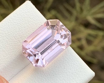 Hot Pink kunzite , Flawless Clean Clarity, Best Color Kunzite for jewelry Making, Custom Emerald Cut 14.80 CT