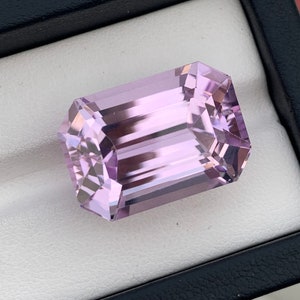 Pink Kunzite Gemstone: 20.90 Carat Emerald Cut, Afghanistan