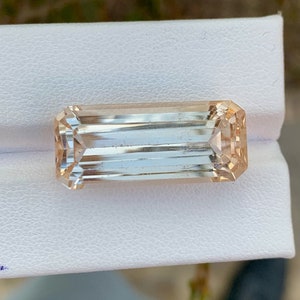 Emerald Cut Topaz Loose Gemstone For Ring Making, Imperial Topaz Gemstone, Yellow Topaz Cut Stone, Faceted Topaz Jewelry Making, 27.35 CT