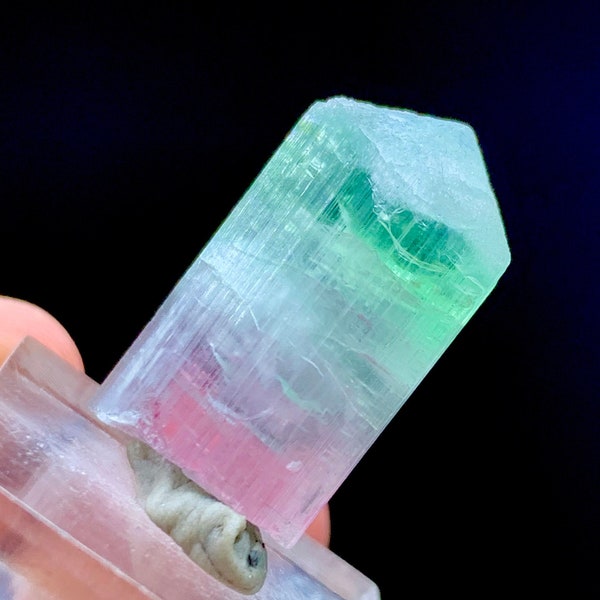 Natural Tricolor Tourmaline Crystal, Terminated Tourmaline, Tourmaline Crystal from Paproke Afghanistan - 10.64 gram