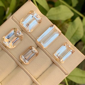Yellow Topaz Gemstones Set, Flawless Topaz Cut Stone, Imperial Topaz For Jewelry Making, Faceted Topaz Birthstone For Sale, 45.40 CT