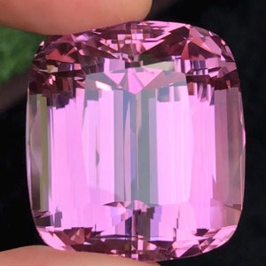Cushion Cut Pink Kunzite Gemstone: Loose Spodumene Stone, 222.80 CT