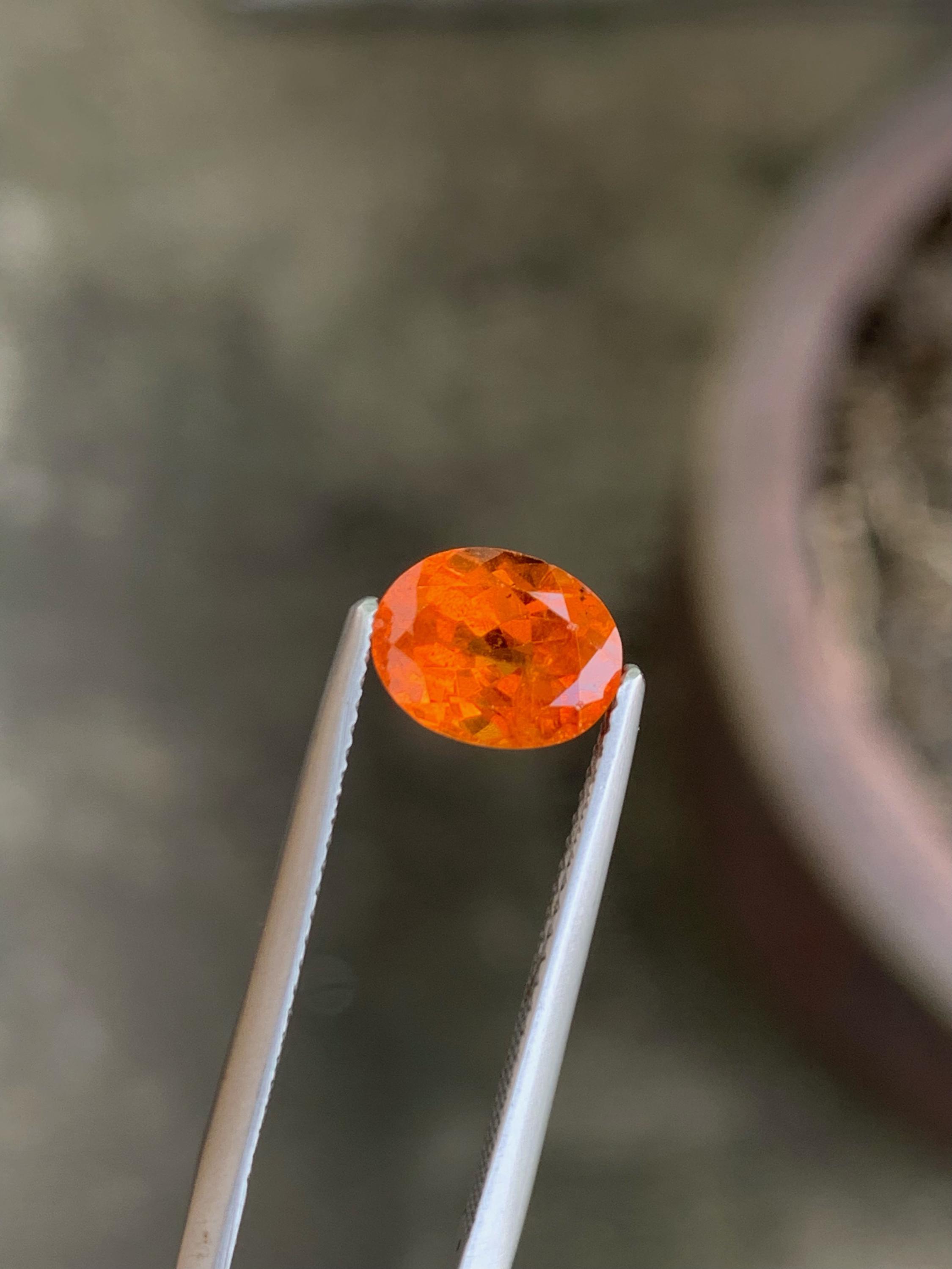 Fanta Garnet Gemstone: Natural Oval Cut Ring Stone, 2.87 CT - Etsy