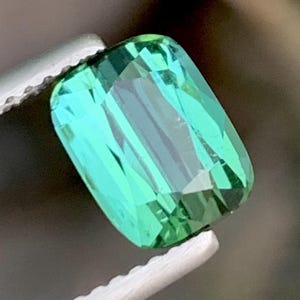 Natural Blue Green Tourmaline Gemstone For Ring Making , Cushion Cut Tourmaline Stone, faceted tourmaline gemstone, ring stone, 1.95 CT