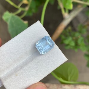4.95 CT Santa Maria Aquamarine Edelstein: Blauer Beryl im Smaragdschliff