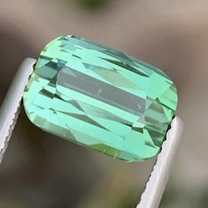 Tourmaline Natural Gem, Green Tourmaline Loose Gemstone, Faceted Tourmaline Gemstone, cushion Cut Tourmaline Stone For Ring, 3.50CT