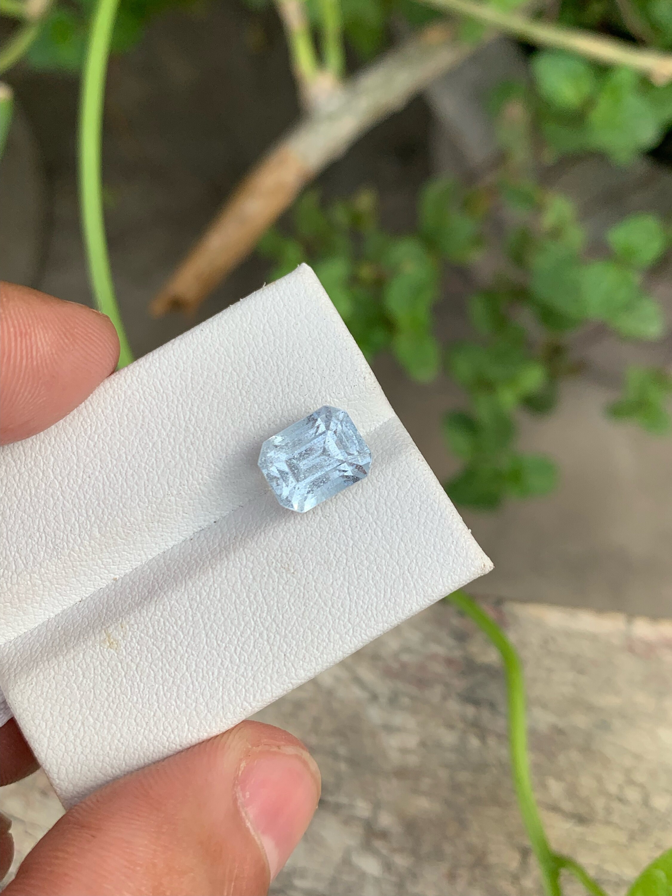 Pierre Aigue-marine Naturelle Bleue Santa Maria Ronde Certifiée - Inde, Taille 12x12mm