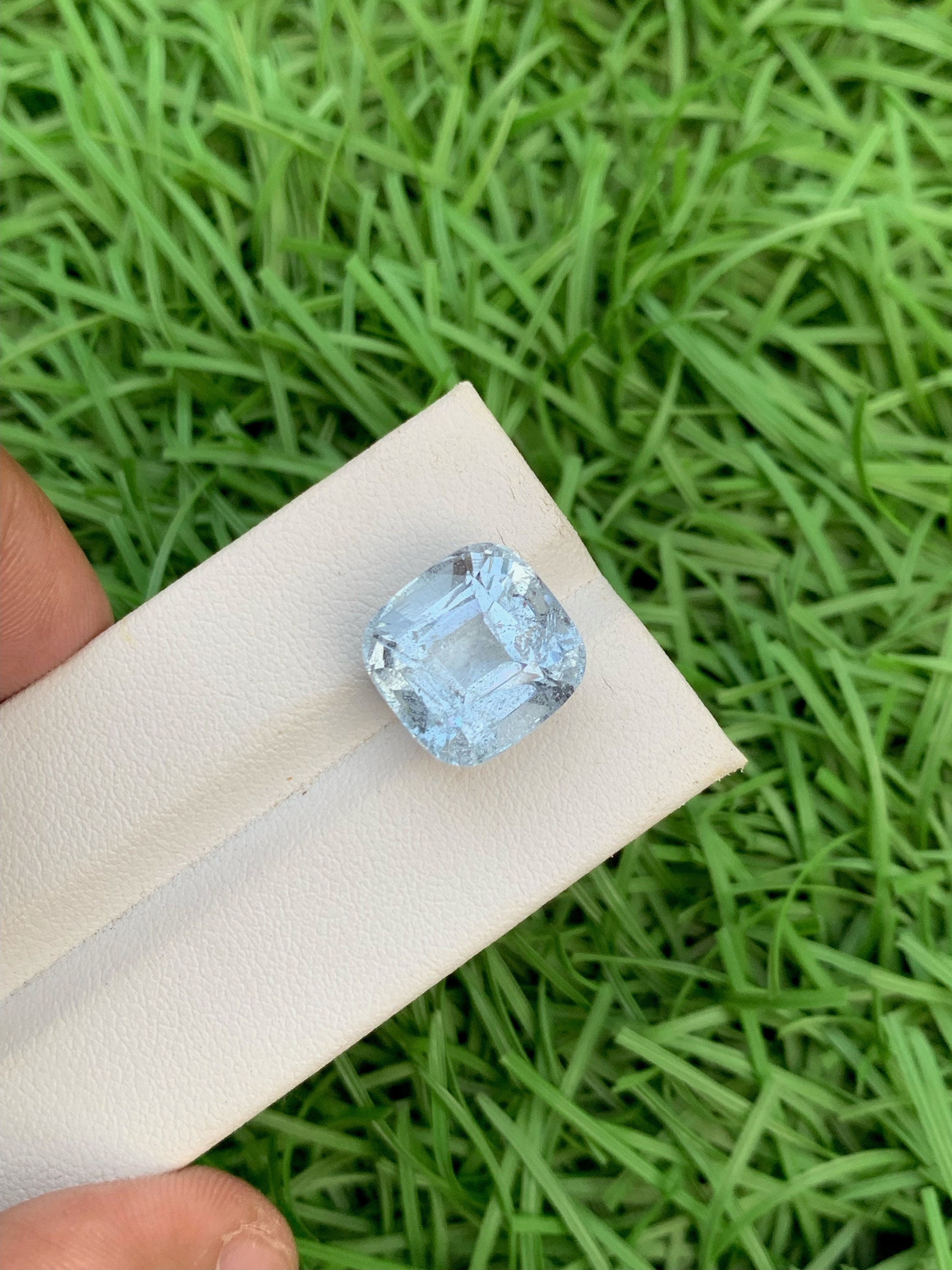 Aigue-marine Santa Maria Brésil 1,92 Ct - Coupe émeraude - Naturelle Non Traitée