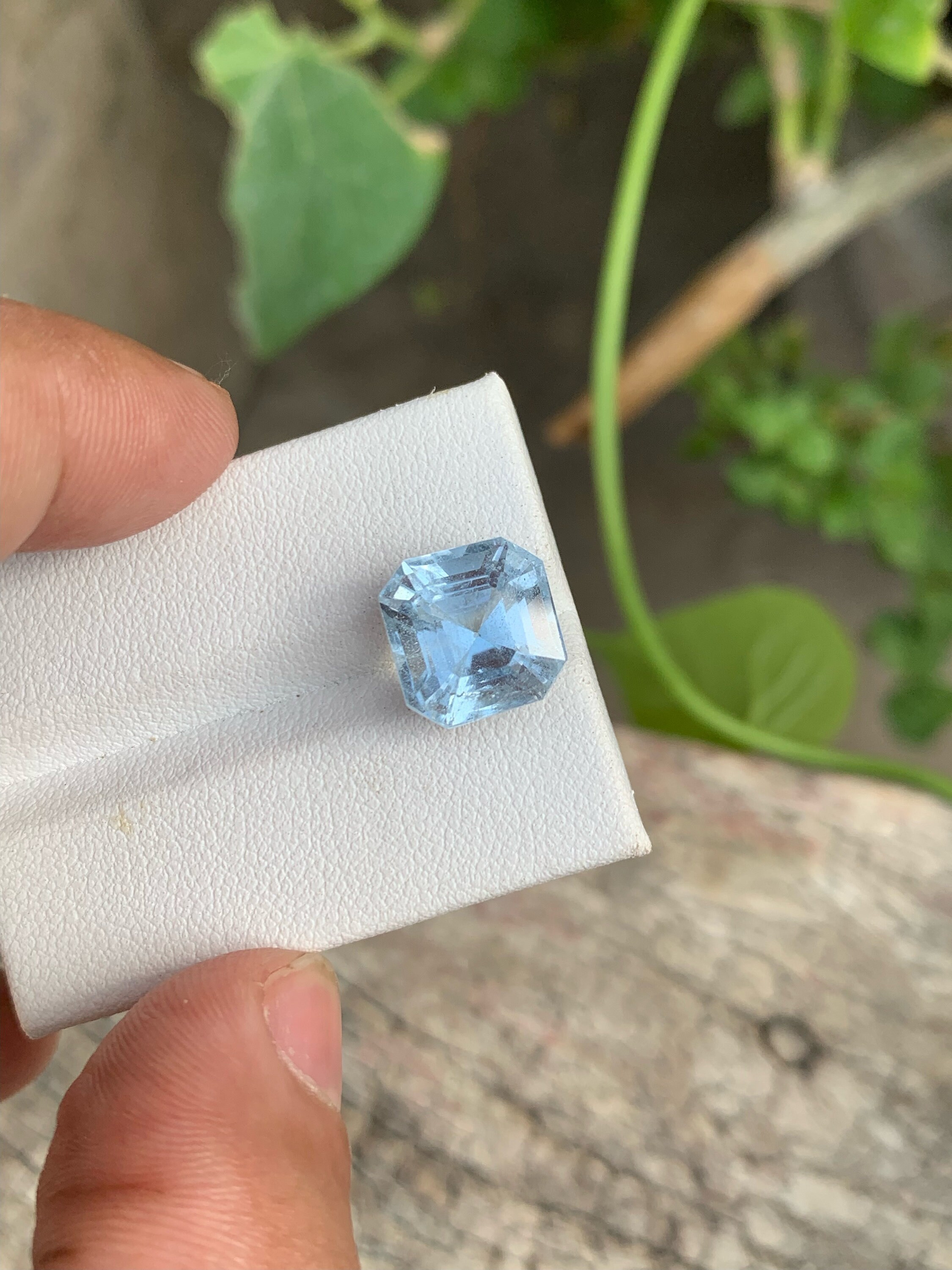 Santa Maria Aquamarine Stone For Jewelry, Brazilian Aquamarine Gemstone Faceted Aquamarine Loose Gemstone Light Blue Aquamarine Gem, 6.25 CT
