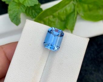 Santa Maria Aquamarine Genuine Gemstone Light Blue Aquamarine Loose Gemstone Flawless Aquamarine Ring Making, Anniversary Ring Stone 3.55 CT