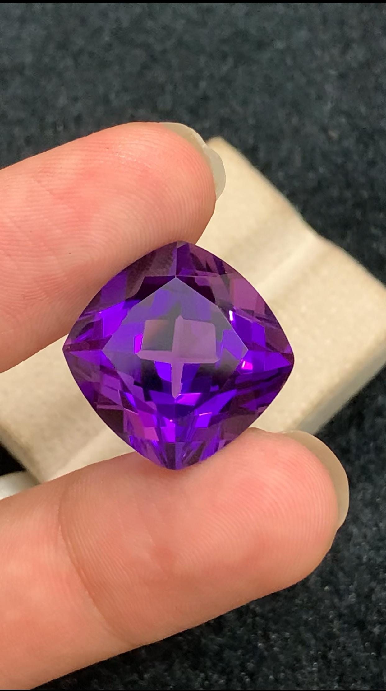 Deep Purple Amethyst Gemstone: Fancy Cut, 23.96 CT, February