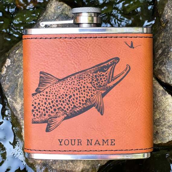 Custom Trout - Fly Fishing Flask