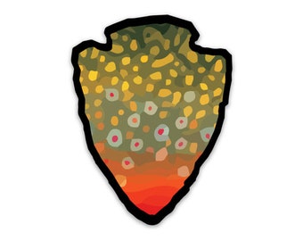 National Park Inspired - Brook Trout - Fly Fishing Sticker