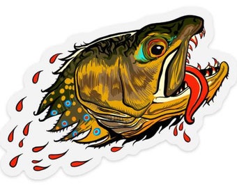 Water Wolf - Brook Trout Clear Sticker