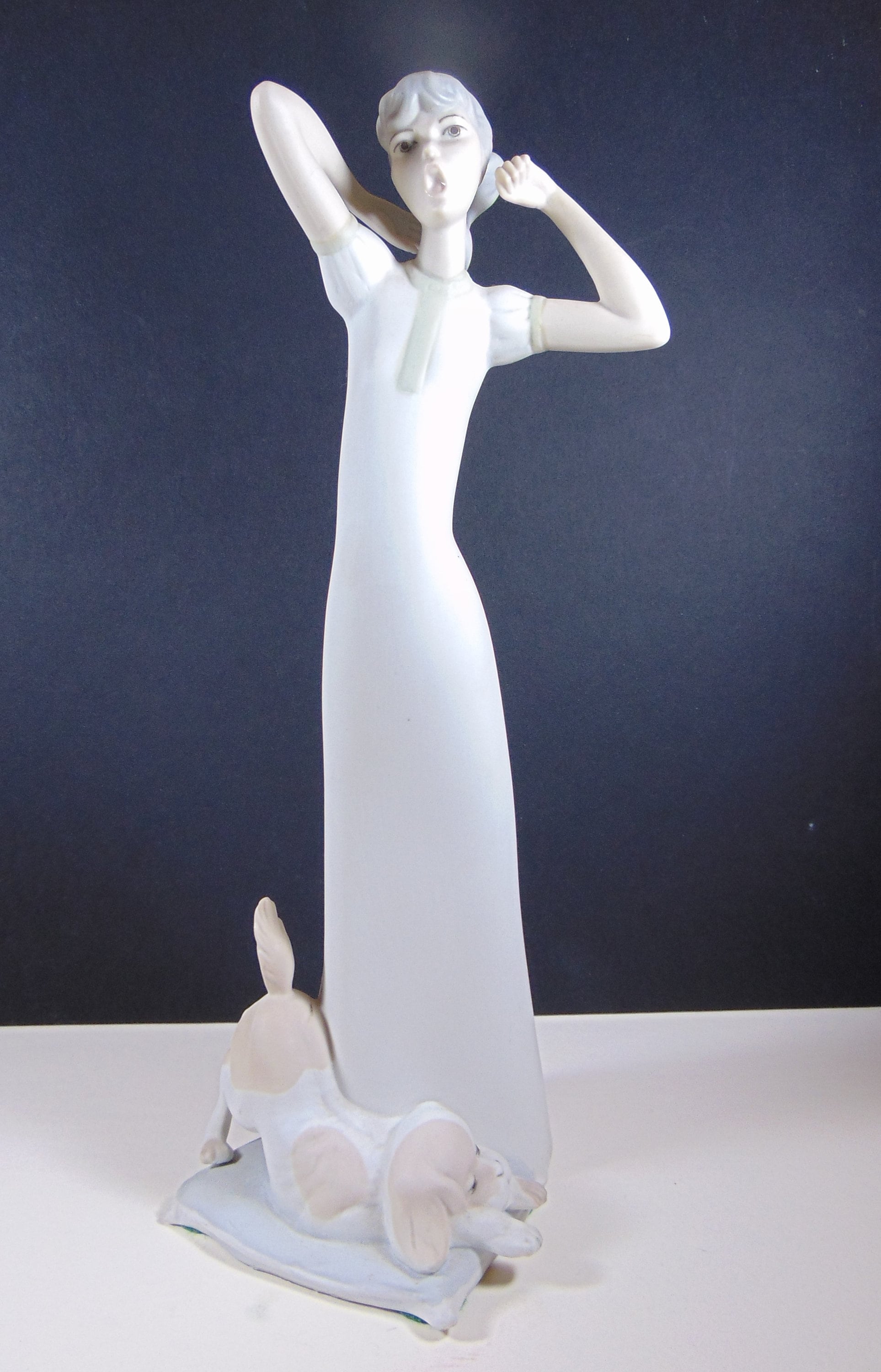 Porceval Figurine Made in Spain Girl and Puppy Etsy