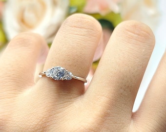 3 Stone Birthstones in 18K Rose Gold Plated Silver Ring Gem Stone King Build Your Own Ring 3 Stone Birthstones in 18K Rose Gold Plated Silver Ring Gem Stone King Build Your Own Ring