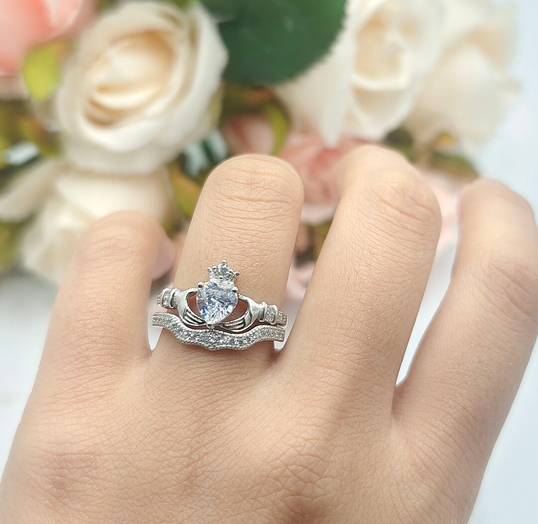 Claddagh engagement and wedding ring best sale sets